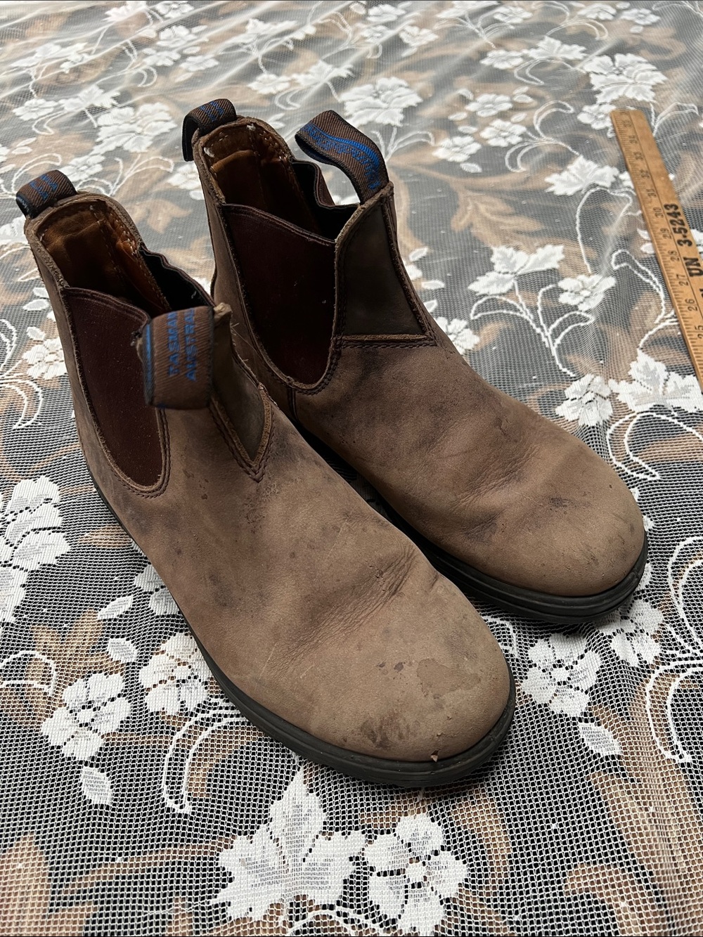 ALL-TERRAIN Brown Chelsea Work Boots Blundstone